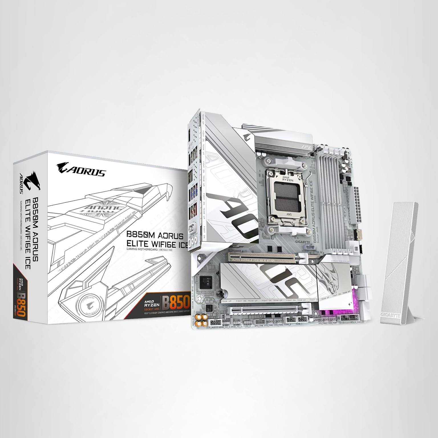 Amazon.com: GIGABYTE B850M AORUS Elite WIFI6E ICE Motherboard- AMD